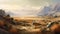 Realistic Tundra Painting Of Grand Desert Scene
