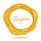 Realistic Twisted Spaghetti Pasta Circle Frame