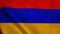 Realistic Ultra-HD flag of the Armenia waving in the wind. Seamless loop with highly detailed fabric texture