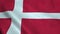 Realistic Ultra-HD flag of the Denmark waving in the wind. Seamless loop with highly detailed fabric texture