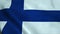 Realistic Ultra-HD flag of the Finland waving in the wind. Seamless loop with highly detailed fabric texture