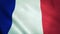 Realistic Ultra-HD flag of the France waving in the wind. Seamless loop with highly detailed fabric texture