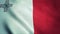 Realistic Ultra-HD flag of the Malta waving in the wind. Seamless loop with highly detailed fabric texture