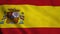 Realistic Ultra-HD flag of the Spain waving in the wind. Seamless loop with highly detailed fabric texture