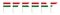 Realistic various Hungarian toothpick flags. Souvenir from Hungary. Wooden toothpicks with paper flag. Location mark