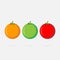 Realistic vector of 6 different colors of tomatoes on transparent background. Red, green, yellow and orange tomato collection