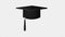 Realistic Vector Black Graduate Hat Isolated On Transparent Background