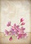 Realistic vector cherry blossom flower arrangement