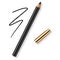 Realistic vector eyes pencil for beautiful makeup. Decorative cosmetic black eyeliner with golden cap and dark pencil