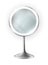 Realistic vector icon. Fashion table beauty make up mirror with reflective light glowing