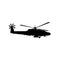 Realistic vector icon military attack helicopter military air forces of the United States. Apache. Side view