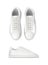 Realistic vector icon. Set of running sneakers shoes in white color. Side and top view
