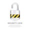 Realistic vector illustration of security padlock.