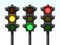 Realistic Vector Illustration of Three Traffic Lights