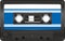 Realistic vector image of an audio compact cassette. png format