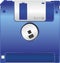 Realistic vector image of floppy disk. png format