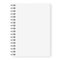 Realistic vector image of an open notepad, top view.