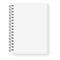 Realistic vector mock-up of an open notepad, top view.