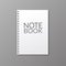 Realistic vector notebook design. Diary blank office document. Note book sheet