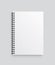 Realistic vector notebook. Front view. - stock vector