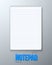 Realistic Vector Notepad Office Equipment. White Paper