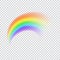 Realistic vector rainbow icon