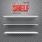 Realistic Vector Shelf. EPS10 Empty Shelf for Store, Exhibitions