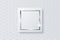Realistic vector sparkling shiny glowing silver square on white button isolated on abstract chinese traditional oriental