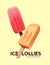 Realistic Vector Summer refreshing Ice Lollies