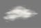 Realistic vector transparent isolated cloud. Cloudy fluffy sky illustration. Storm, rain cloud effects