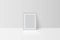 Realistic vector tree-dimension empty blank white simple frame mockup template isolated on light background. Picture or