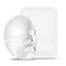 Realistic vector white sheet facial cosmetic mask. Skincare, cosmetic beauty product.