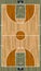 Realistic Vertical Basketball Court Illustration