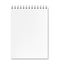 Realistic vertical vector white sheet notebook