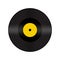 Realistic vinyl record. Vector, record for gramophone. Classic vinyl record for music. Editable object