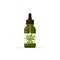 realistic virgin olive essential oil glass bottle with dropper cosmetic liquid ingredient for food drinks and spa