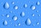 Realistic Vivid Water Drops Vector