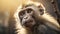 Realistic Vray Tracing Monkey Portrait In Soft Light