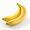Realistic Vray Tracing Renderings Of Two Bananas On White Background