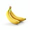 Realistic Vray Tracing Of Two Bananas On White Background