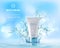 Realistic water cosmetics, moisturizing cream tube