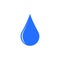 Realistic water drop. Pure, clean water drops. Water Rain. White background. Vector illustration