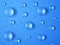 Realistic water drop. Rain droplet splashes, transparent teardrops. Closeup rain drops on wet surface. Vector texture