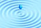 Realistic water ripple blue background