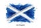 Realistic watercolor painting flag of Scotland . Vector