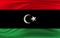 Realistic waving flag of the state of Libya. EPS 10