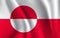 Realistic waving flag of the Waving Flag of Greenland, high resolution Fabric textured flowing flag,vector EPS10