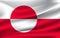 Realistic waving flag of the Waving Flag of Greenland, high resolution Fabric textured flowing flag,vector EPS10