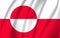 Realistic waving flag of the Waving Flag of Greenland, high resolution Fabric textured flowing flag,vector EPS10