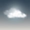 Realistic weather icon cloudy sky